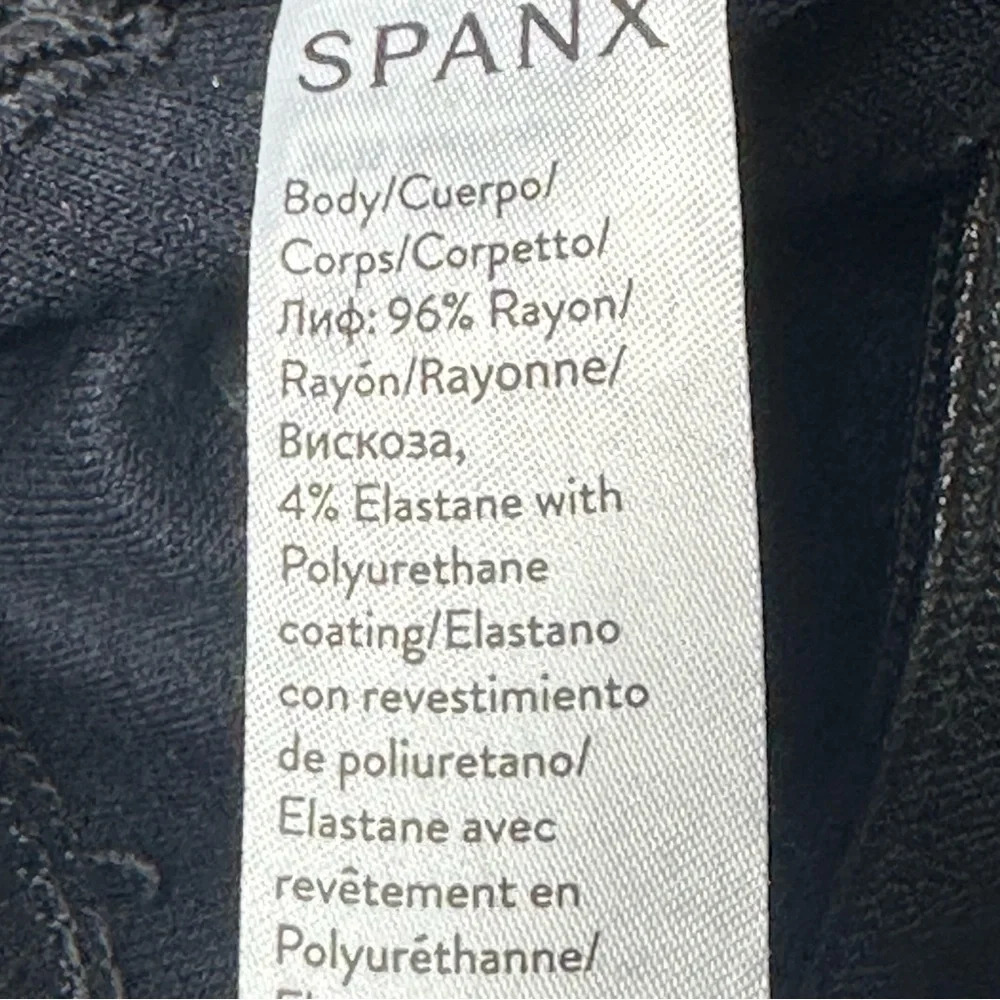 SPANX Women's Leather Like Ankle Skinny Pants in Black. Sz: XS - Picture 8 of 9